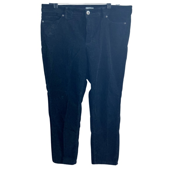 J. Jill Pants - J. JILL Cotton Velour Velvet Pants Black 14 Petite